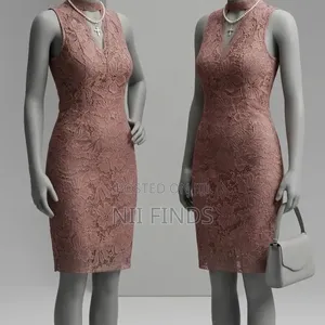 Bonda Rose Pink Lace Bodycon Dress