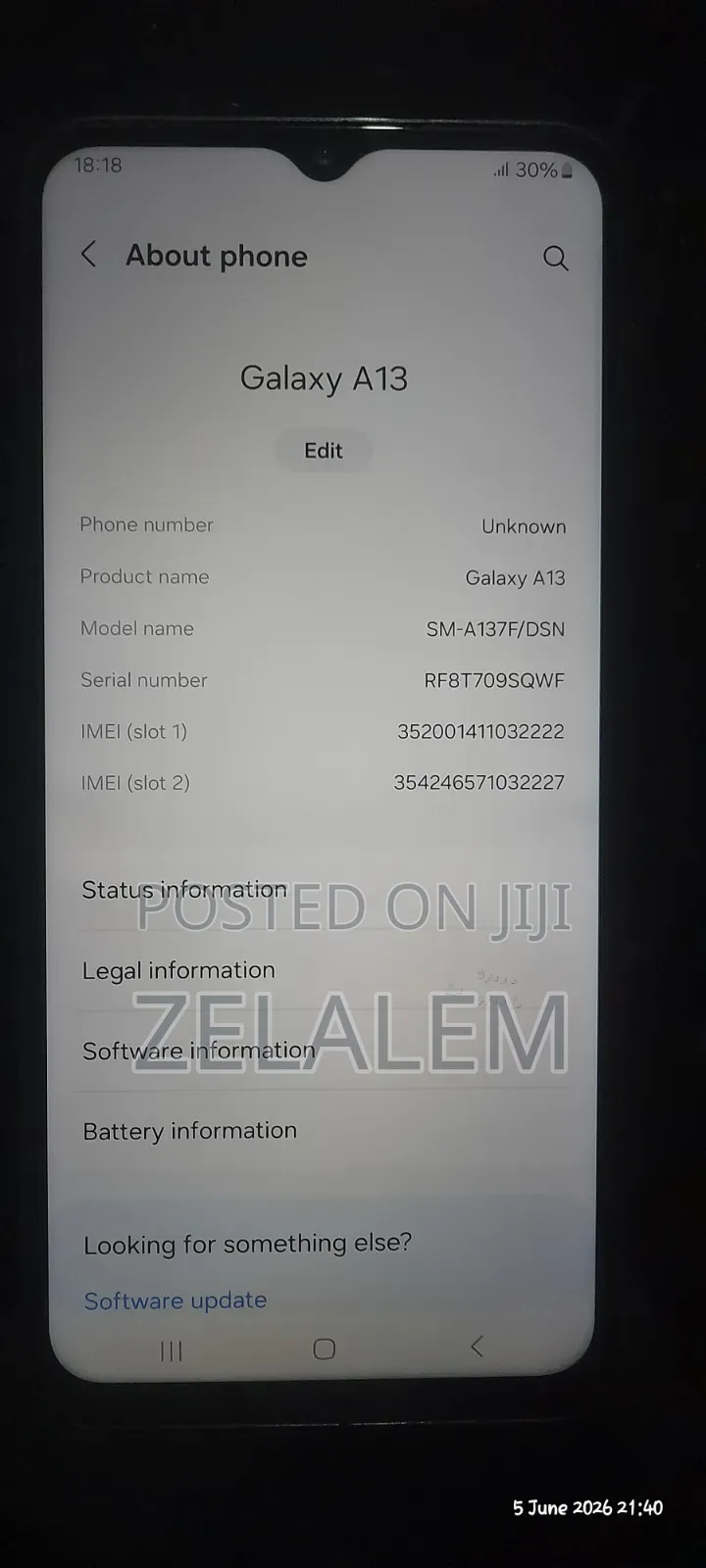 Samsung Galaxy A13 64 GB Blue