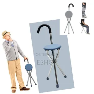 All-in-One Mobility Cane and Stool – Rest When You Need It Most