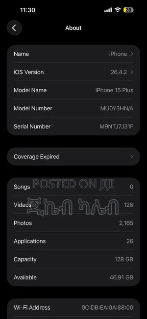 New Apple iPhone 15 Plus 128 GB Black
