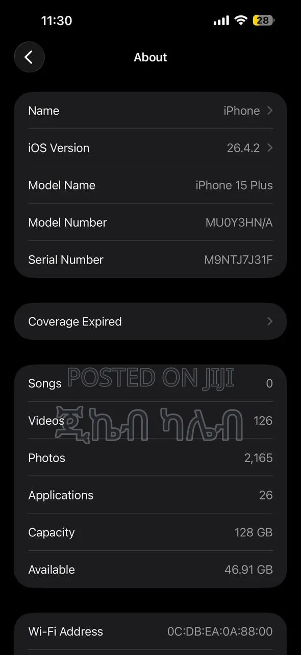 New Apple iPhone 15 Plus 128 GB Black