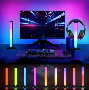 2 PCS RGB Headphone Stands - Usb Powered Lighting for Gaming Setup