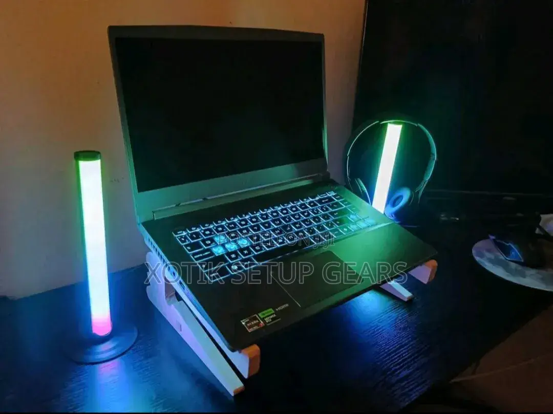 2 PCS RGB Headphone Stands - Usb Powered Lighting for Gaming Setup