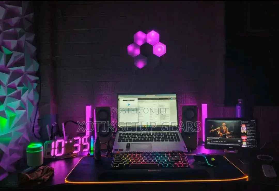 2 PCS RGB Headphone Stands - Usb Powered Lighting for Gaming Setup