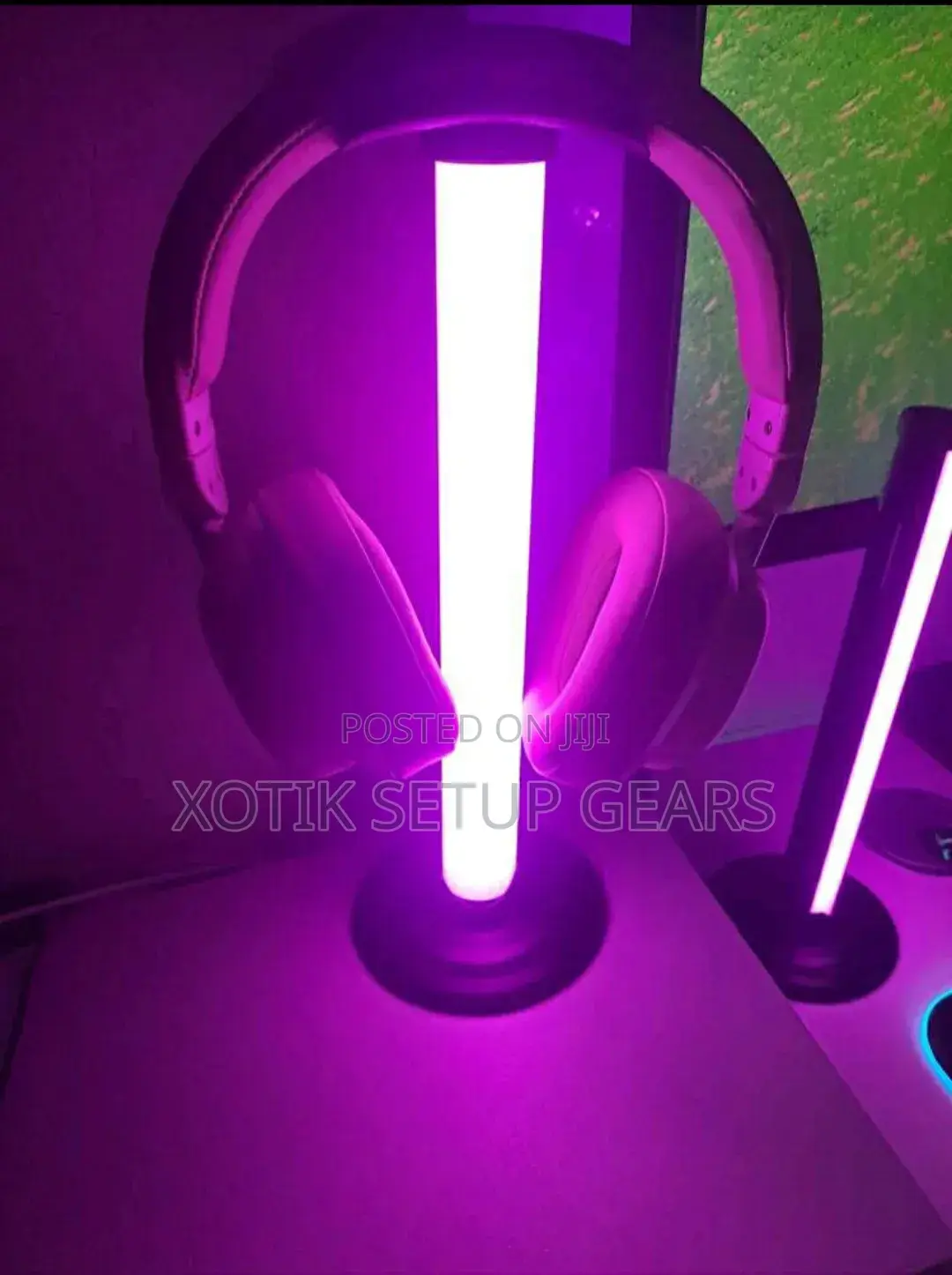 2 PCS RGB Headphone Stands - Usb Powered Lighting for Gaming Setup