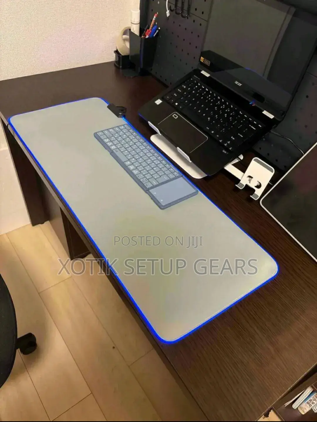 80 X 30 X 0.5 Cm Grey Rgb Backlit Mouse Pad - 14 Styles Rgb Desk Mat