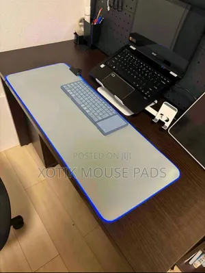 80 X 30 X 0.5 Cm Grey Rgb Backlit Mouse Pad - 14 Styles Rgb Desk Mat