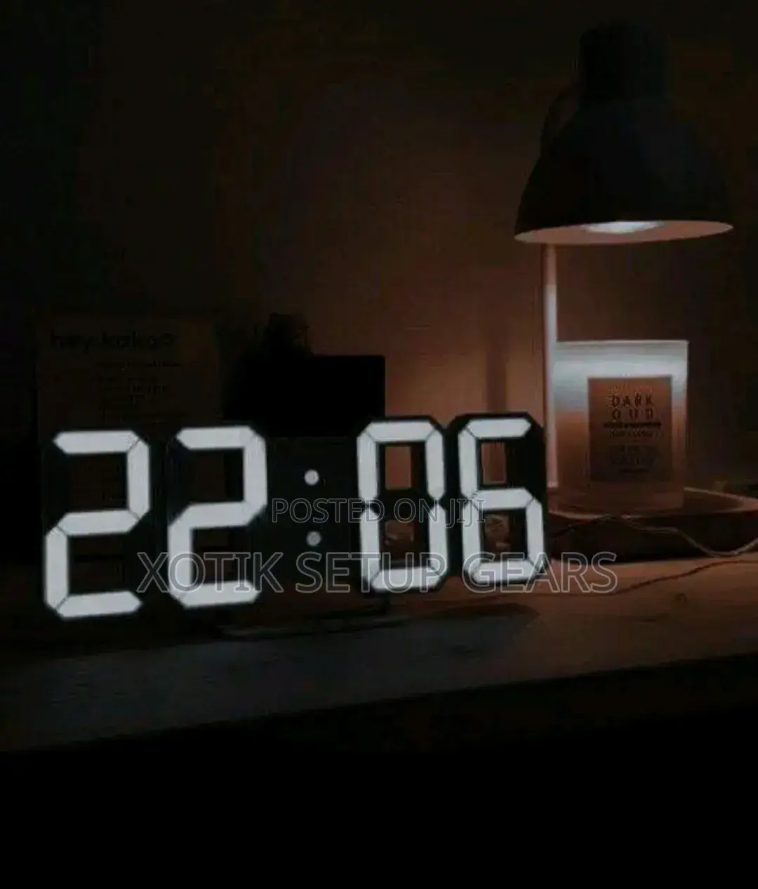 White Digital Clock for Home and Setup