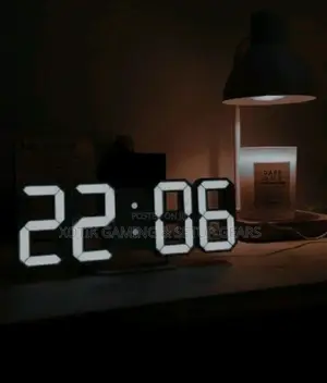 White Digital Clock for Home and Setup