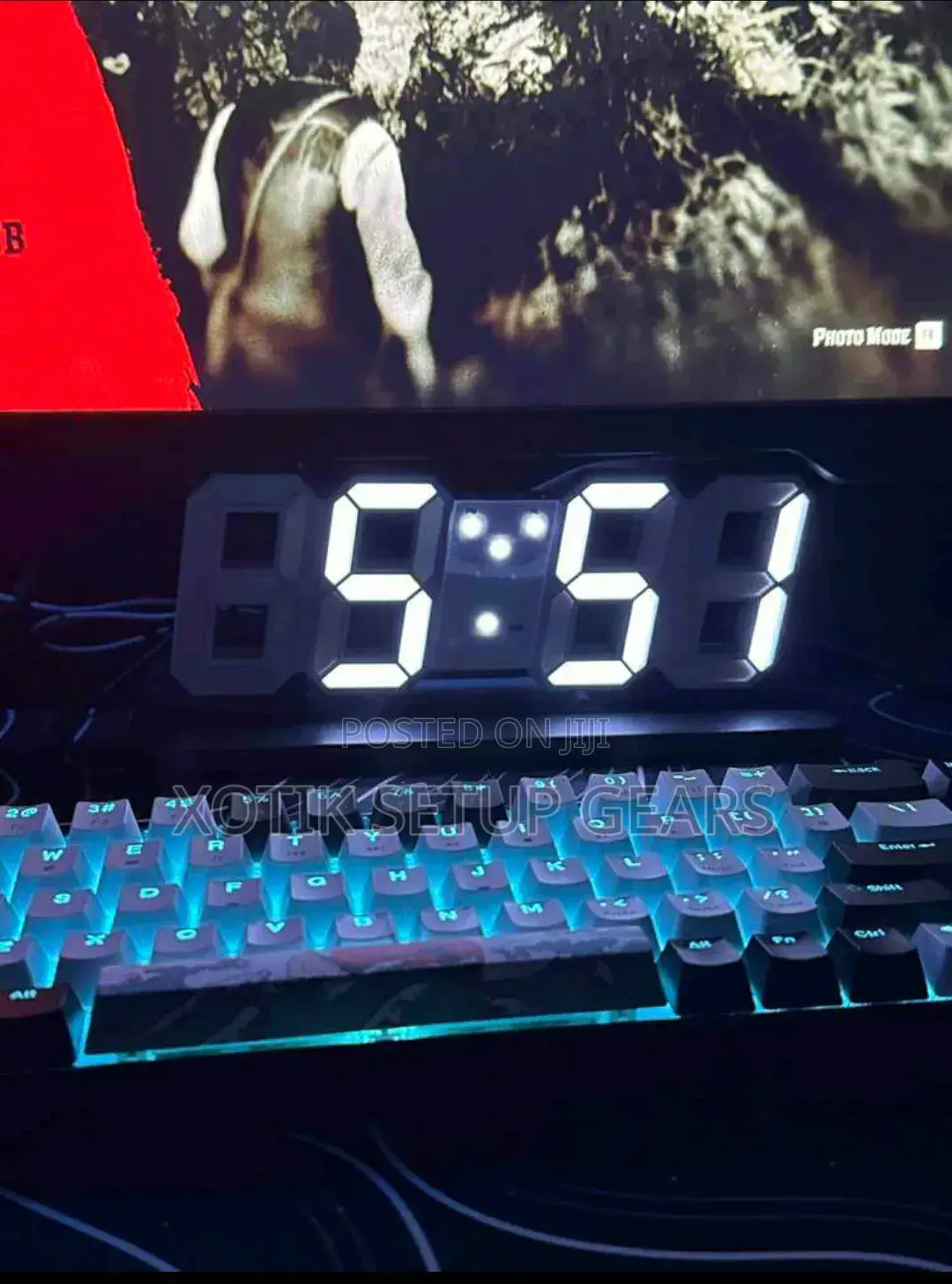 White Digital Clock for Home and Setup