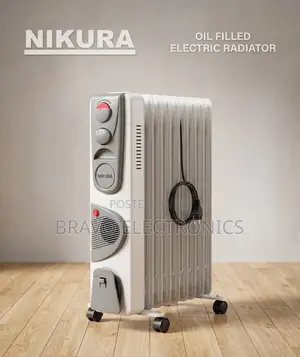 Nikura 9-Fin Oil Filled Radiator Heater | Powerful Room Heater | Safe