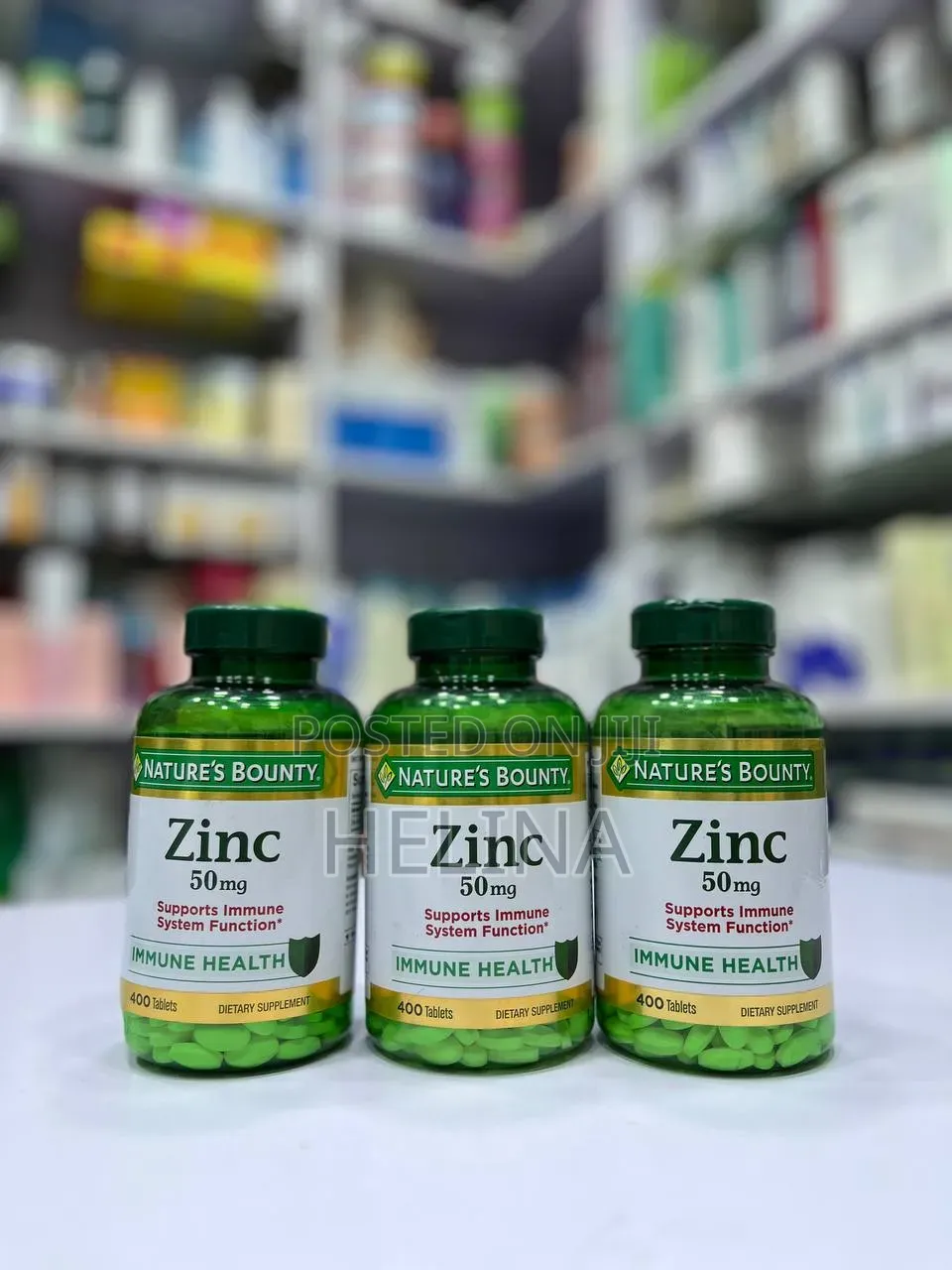 Nature's Bounty Zinc 50mg Supports Immune System Function 400 Tablets