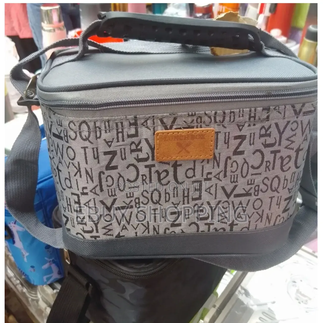 Soft-sided Insulated Lunch Bag With Letter Motif