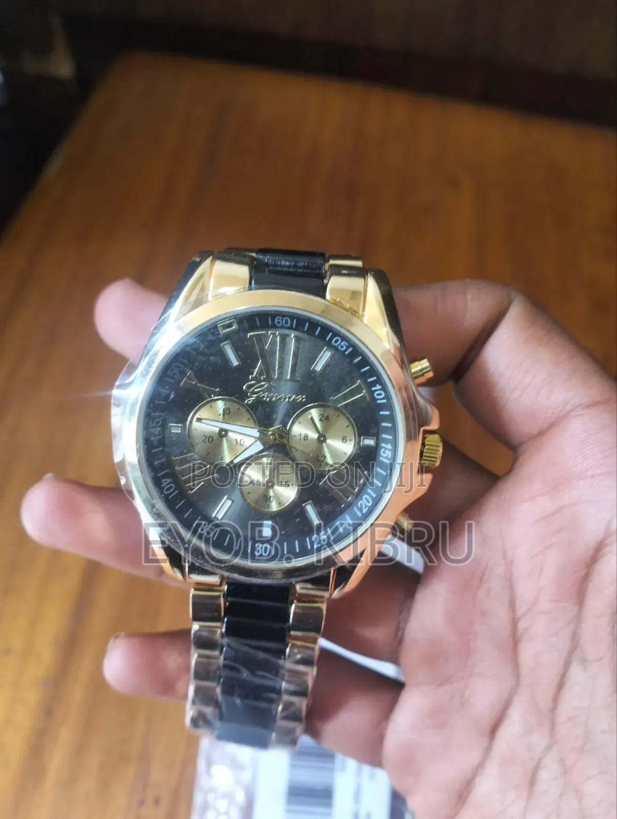 Geneva Analogue Black Dial Men's Match