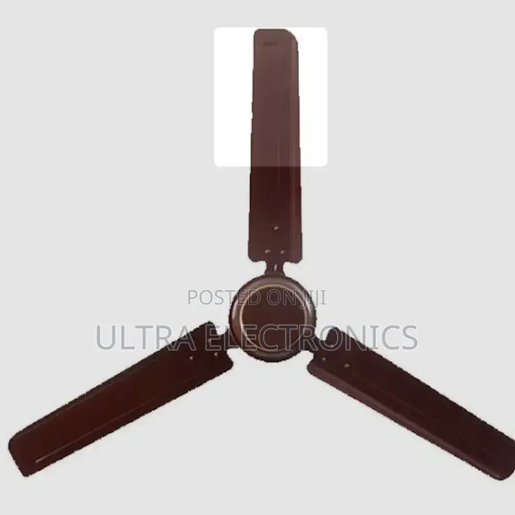 Fan Ceiling Fan Featuring a Simple, Three-Blade Design in a Rich Brown