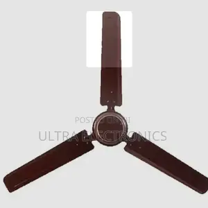 Fan Ceiling Fan Featuring a Simple, Three-Blade Design in a Rich Brown