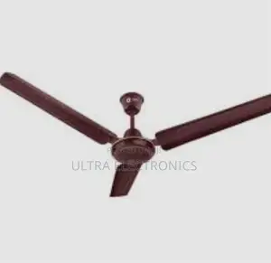 Fan Ceiling Fan Featuring a Simple, Three-Blade Design in a Rich Brown