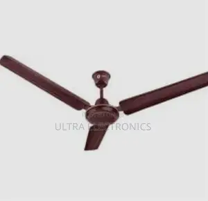 Fan Ceiling Fan Featuring a Simple, Three-Blade Design in a Rich Brown
