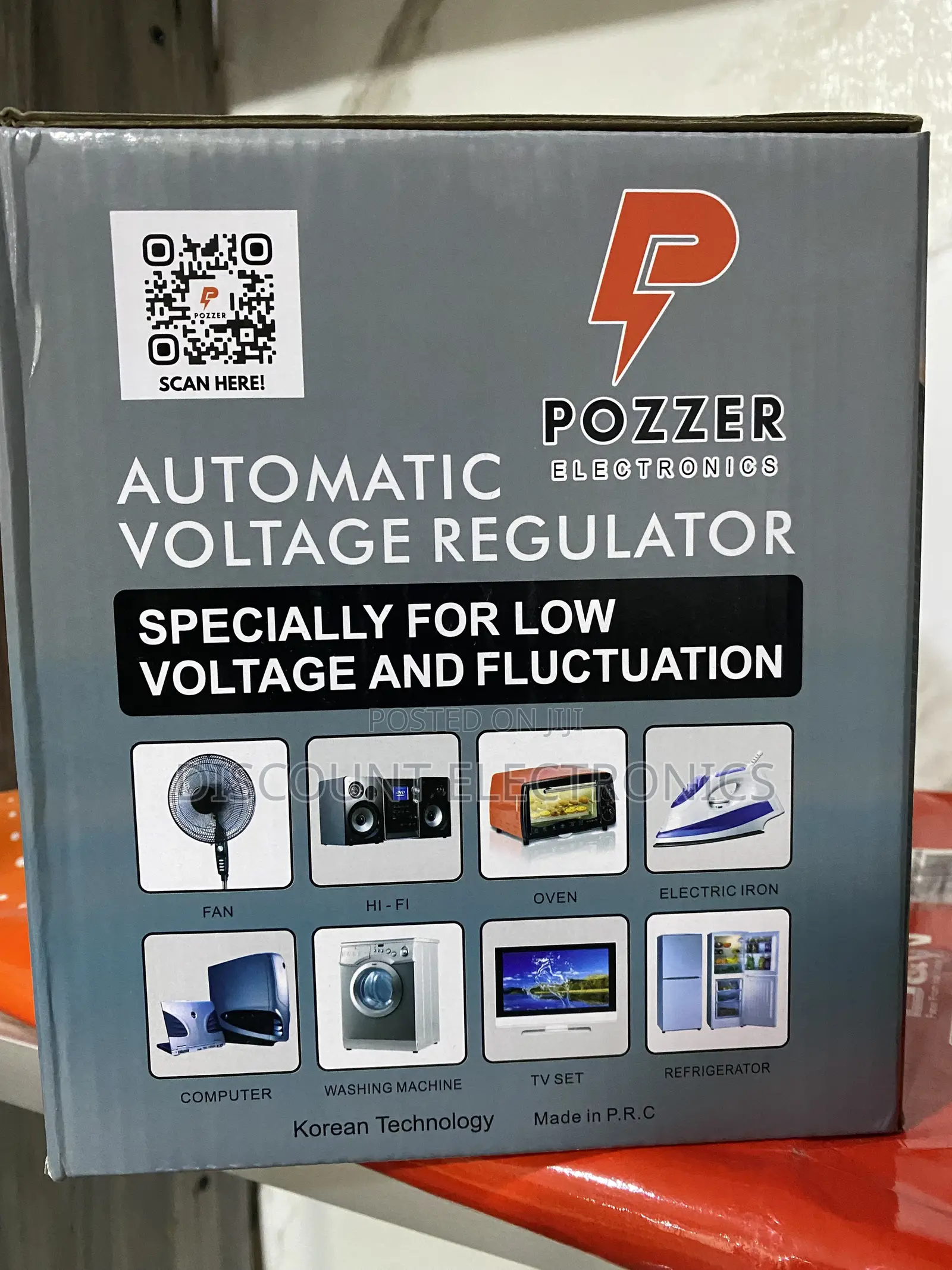 Pozzer Automatic Voltage Regulator 1500w Power Booster With Step Down