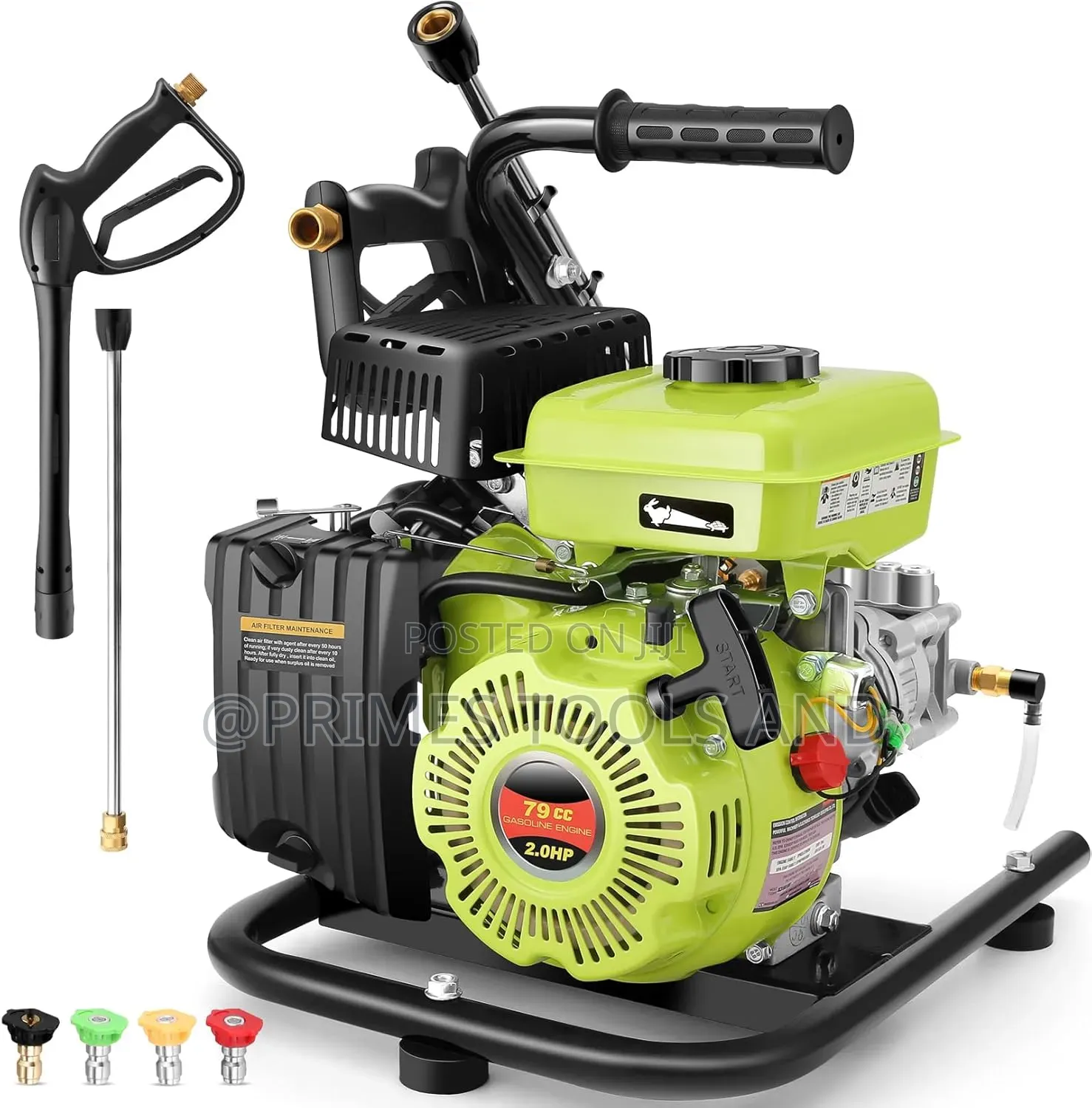 Gasoline-Powered High-Pressure Washer Featuring Vido