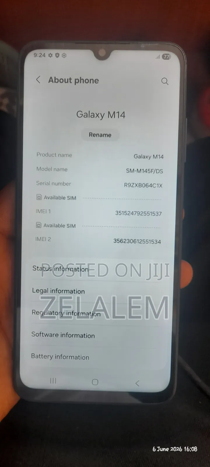 Samsung Galaxy M14 64 GB Black