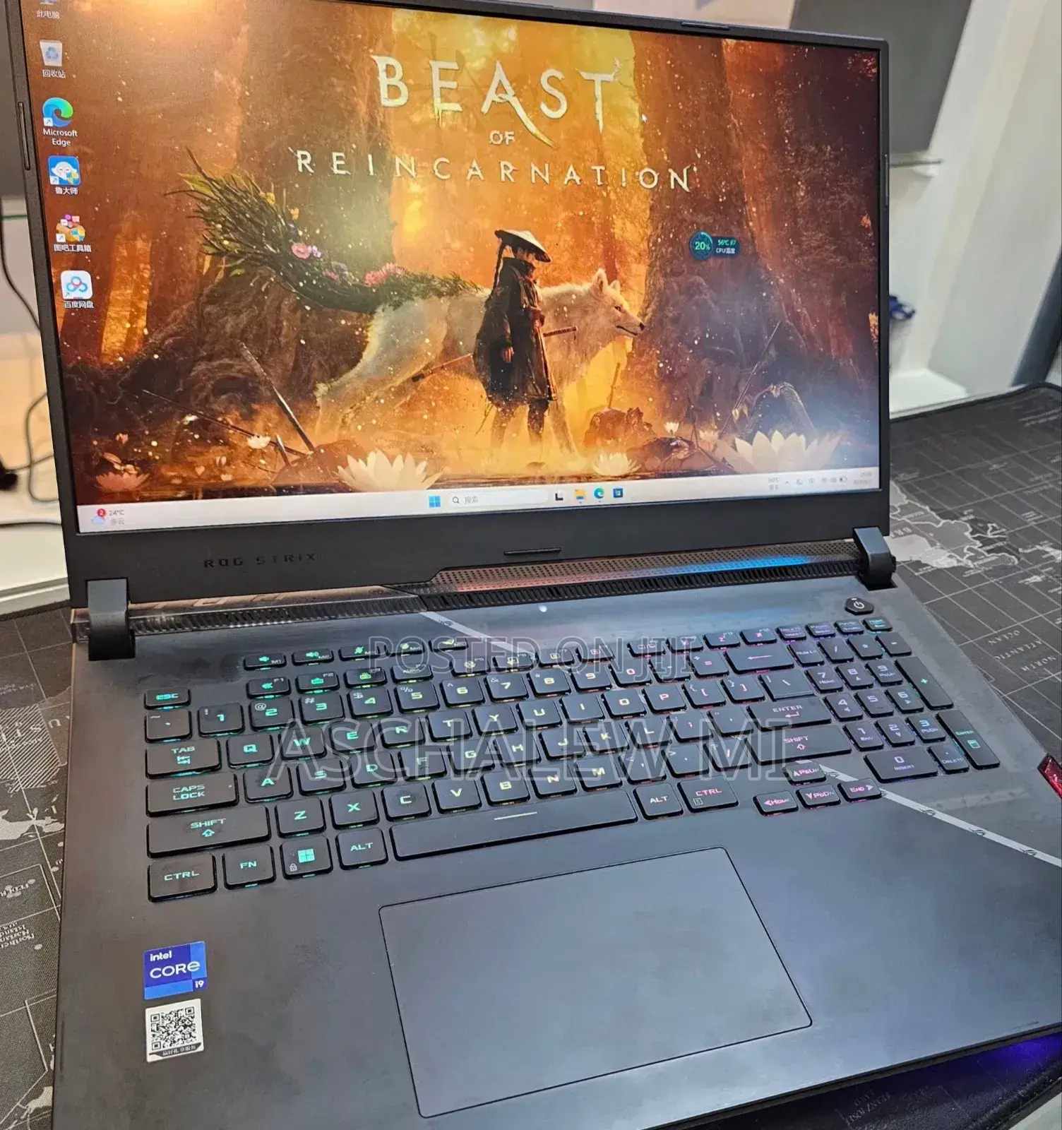 New Laptop Asus ROG Strix G17 32GB Intel Core i9 SSD 1T