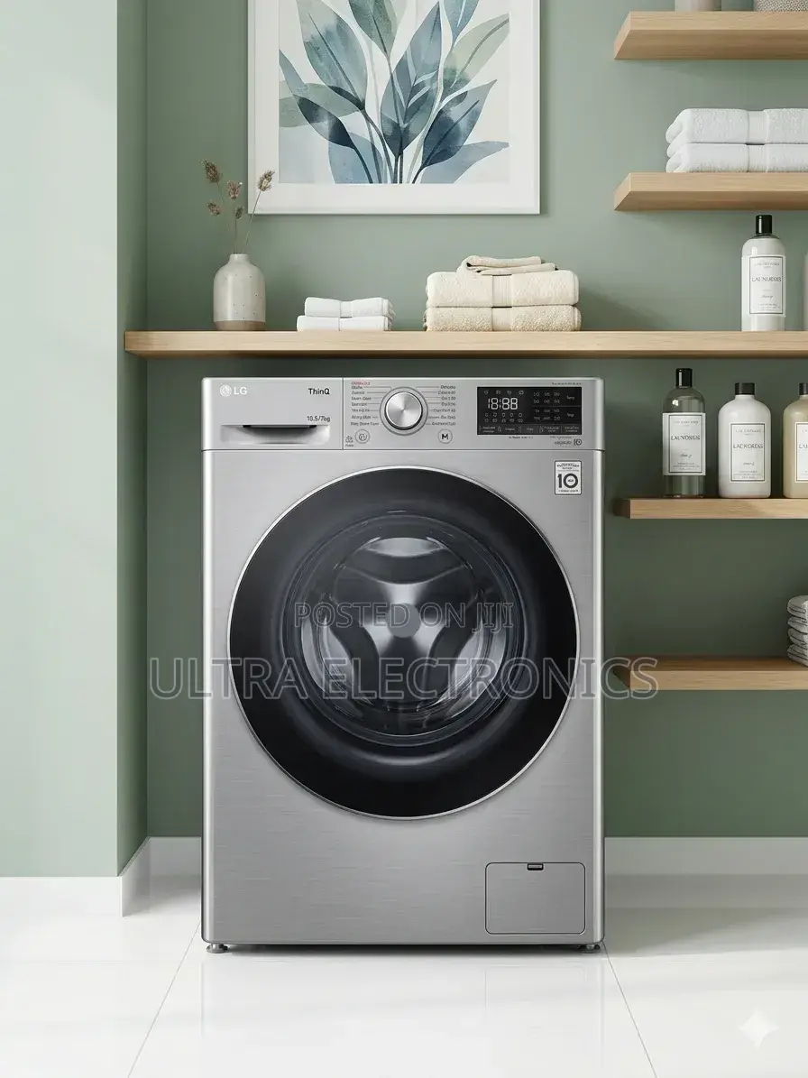 Lg Thinq Front-Load Washer-Dryer Features a 10.5kg Washing Capacity