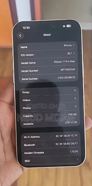 Apple iPhone 17 Pro Max 256 GB Silver