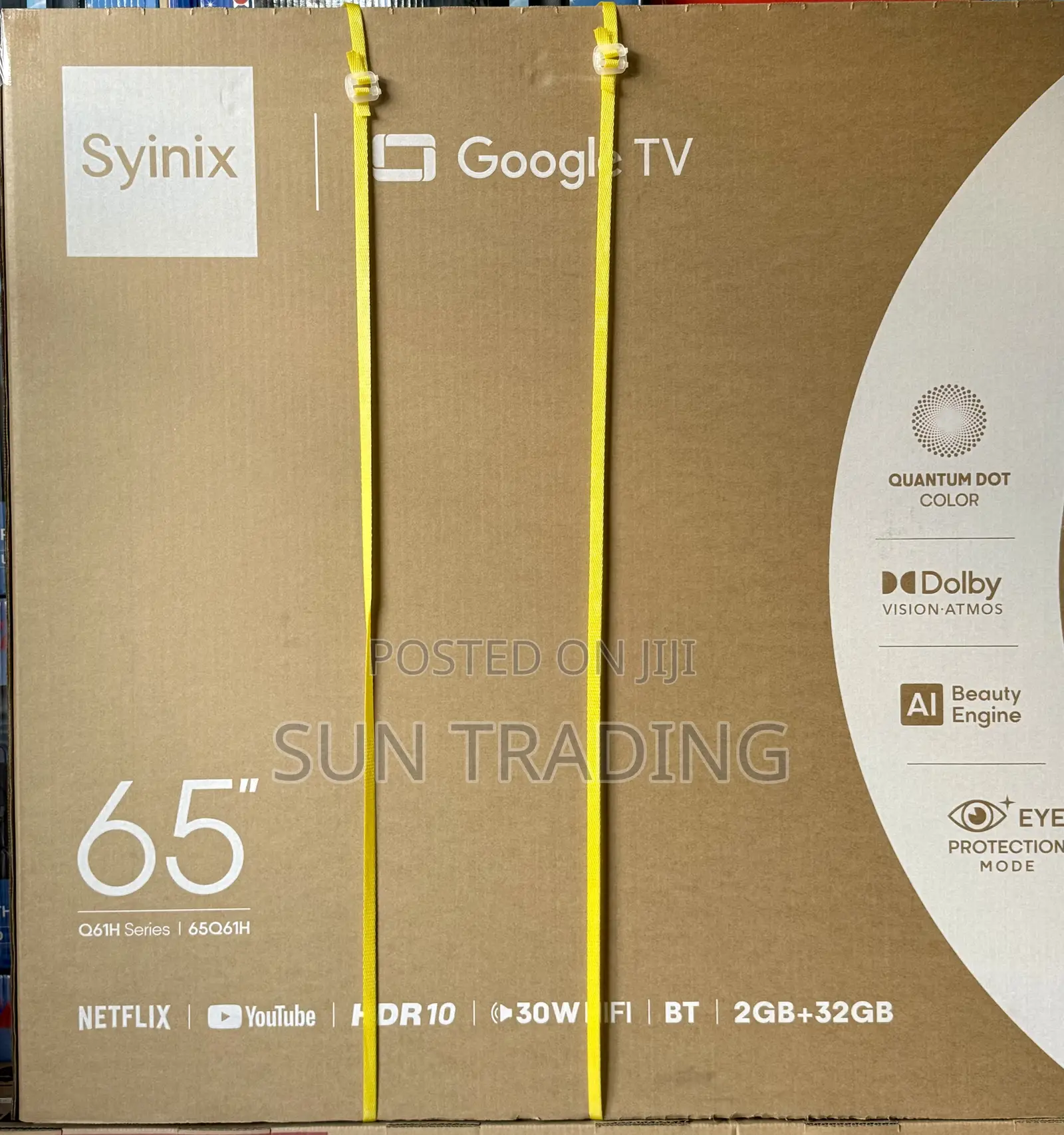 Syinix 65” Qled Google Frameless Television