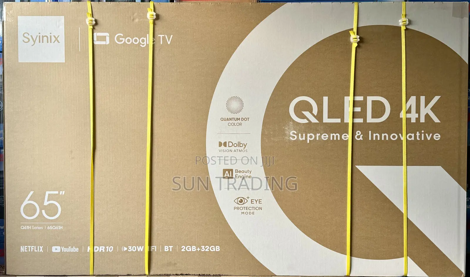Syinix 65” Qled Google Frameless Television