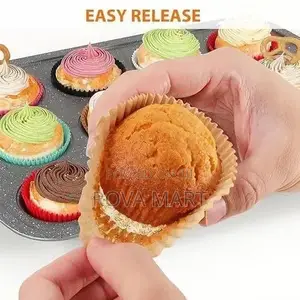 Non-Stick 12-Cup Muffin Baking Pan With Silicone Muffin Liners