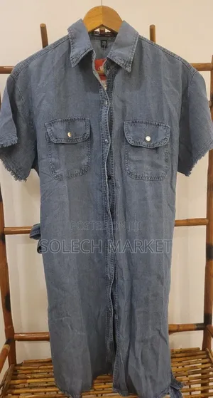 Compliments Blue Denim Short-Sleeve Shirt Dress