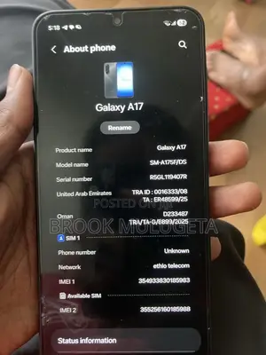 New Samsung Galaxy A17 128 GB Black