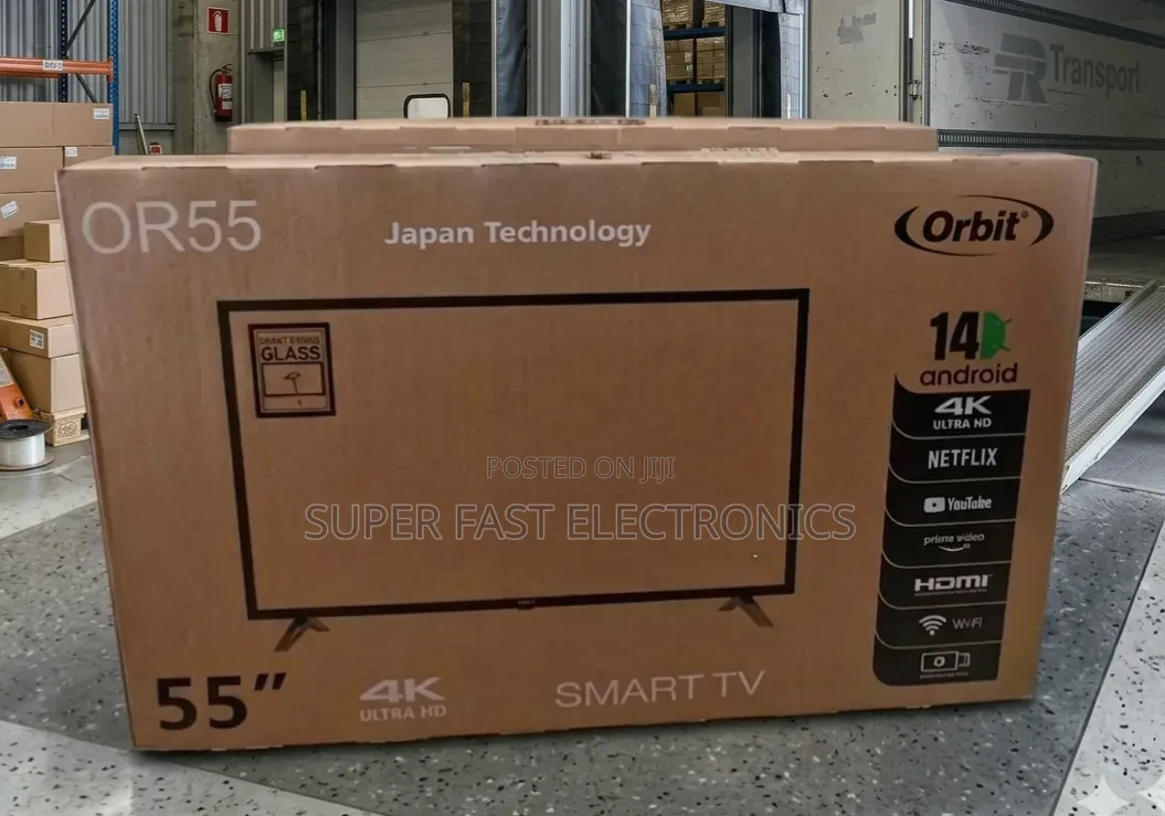 Orbit 55 Inch Tv Ultra Hd Smart Tv – Android 14, Shatterproof Glass