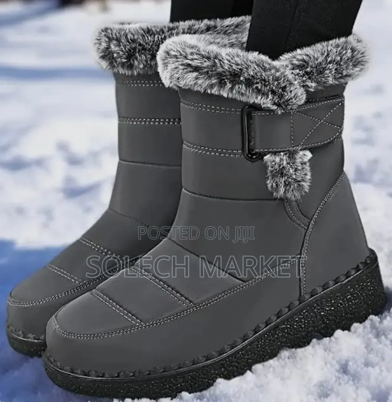 Gray Miluxas Waterproof Winter Boots