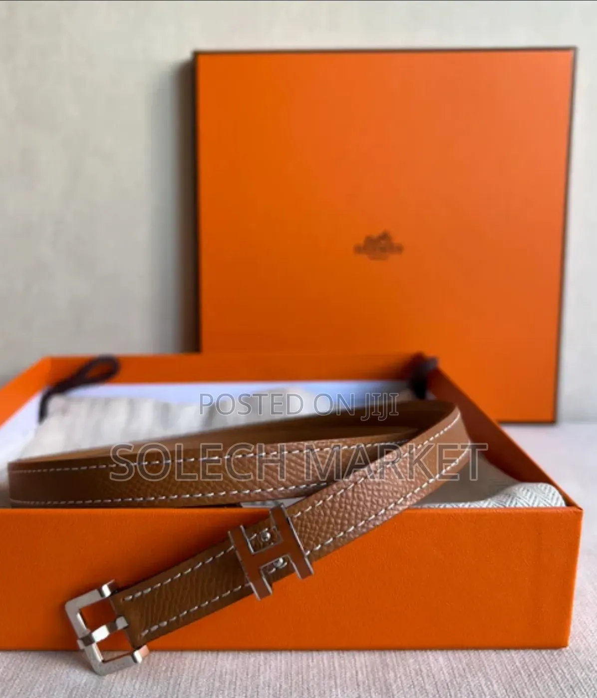 Hermès H Au Carre Reversible Belt