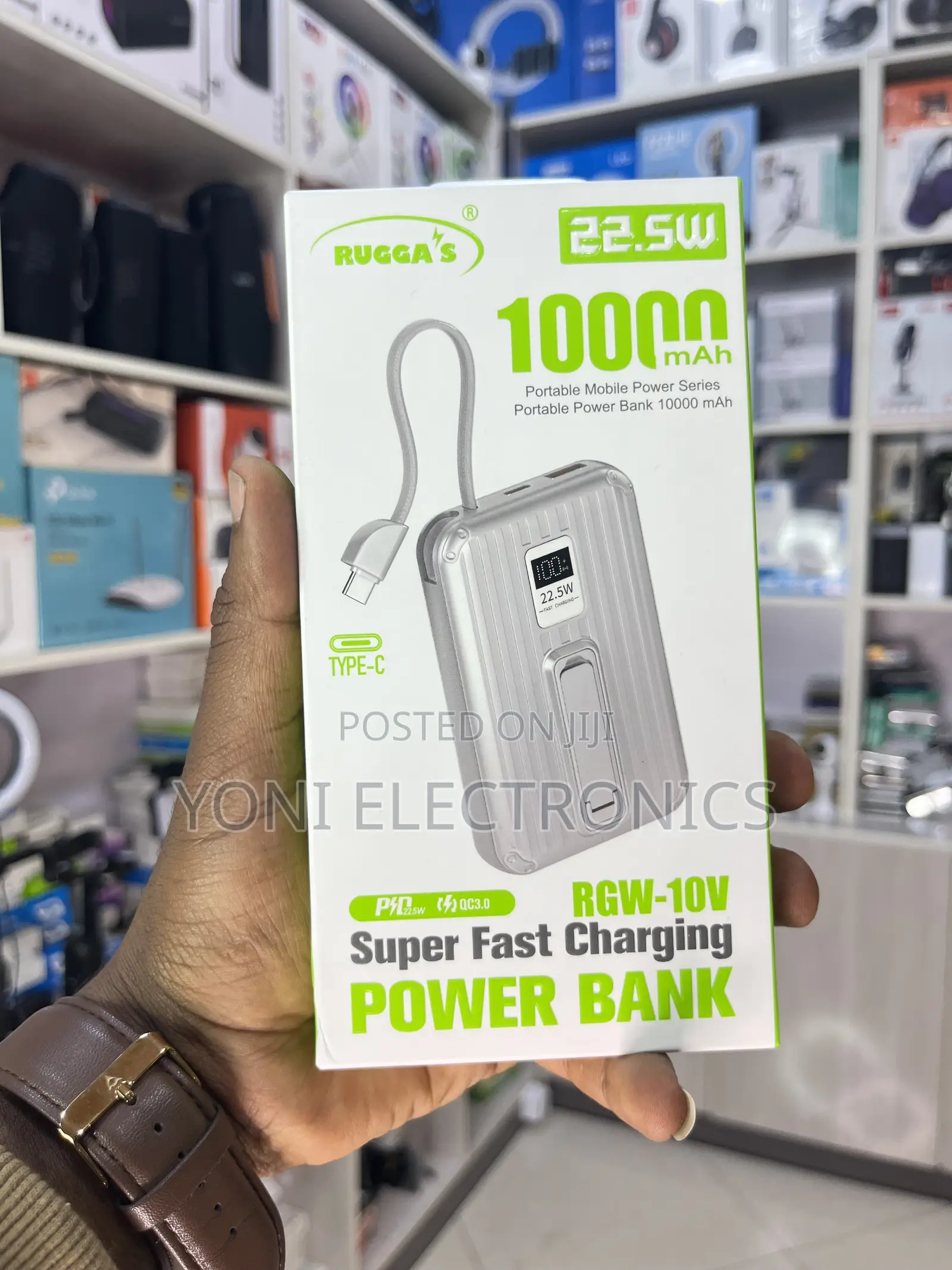 Rugga's RGW-10v Super Fast Charging Power Bank (10,000mah)