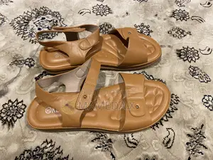 Women's Comfort Cushioned Sandals – Tan/Cognac Leather | Multi-Strap