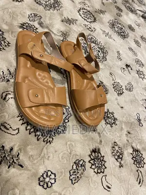 Women's Comfort Cushioned Sandals – Tan/Cognac Leather | Multi-Strap