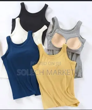 Ribbed Tank Top With a Scoop Neck