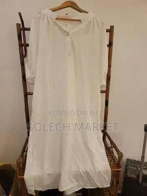 White Michael Stars Gauze Caftan Dress