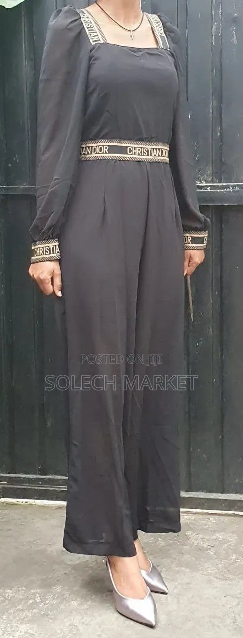 Black Long-Sleeved Jumpsuit