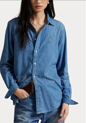 Medium-Wash Denim Shirt