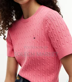 Tommy Hilfiger Cable Short Sleeve Sweater in Classic