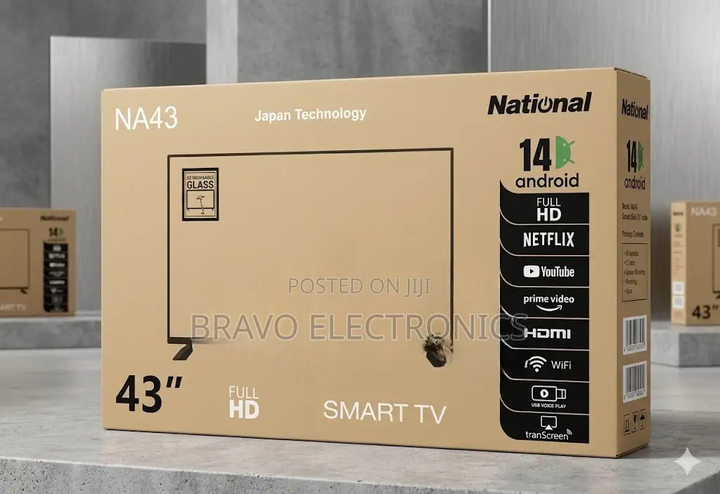 National 43” Smart Tv – Android 14 | Best Price in Addis!