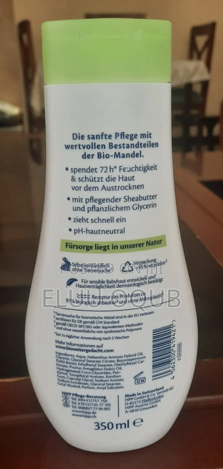 Hipp Milk Lotion for Babies 350 Ml