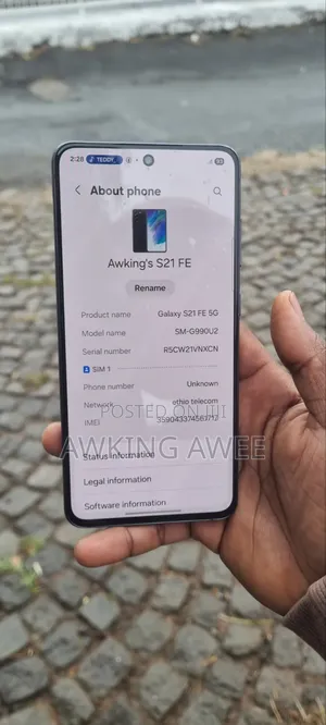 New Samsung Galaxy S21 FE 5G 128 GB Black