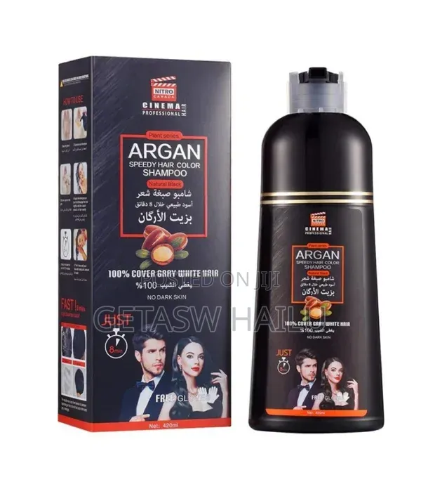 Argan Speedy Hair Color Shampoo (Black)