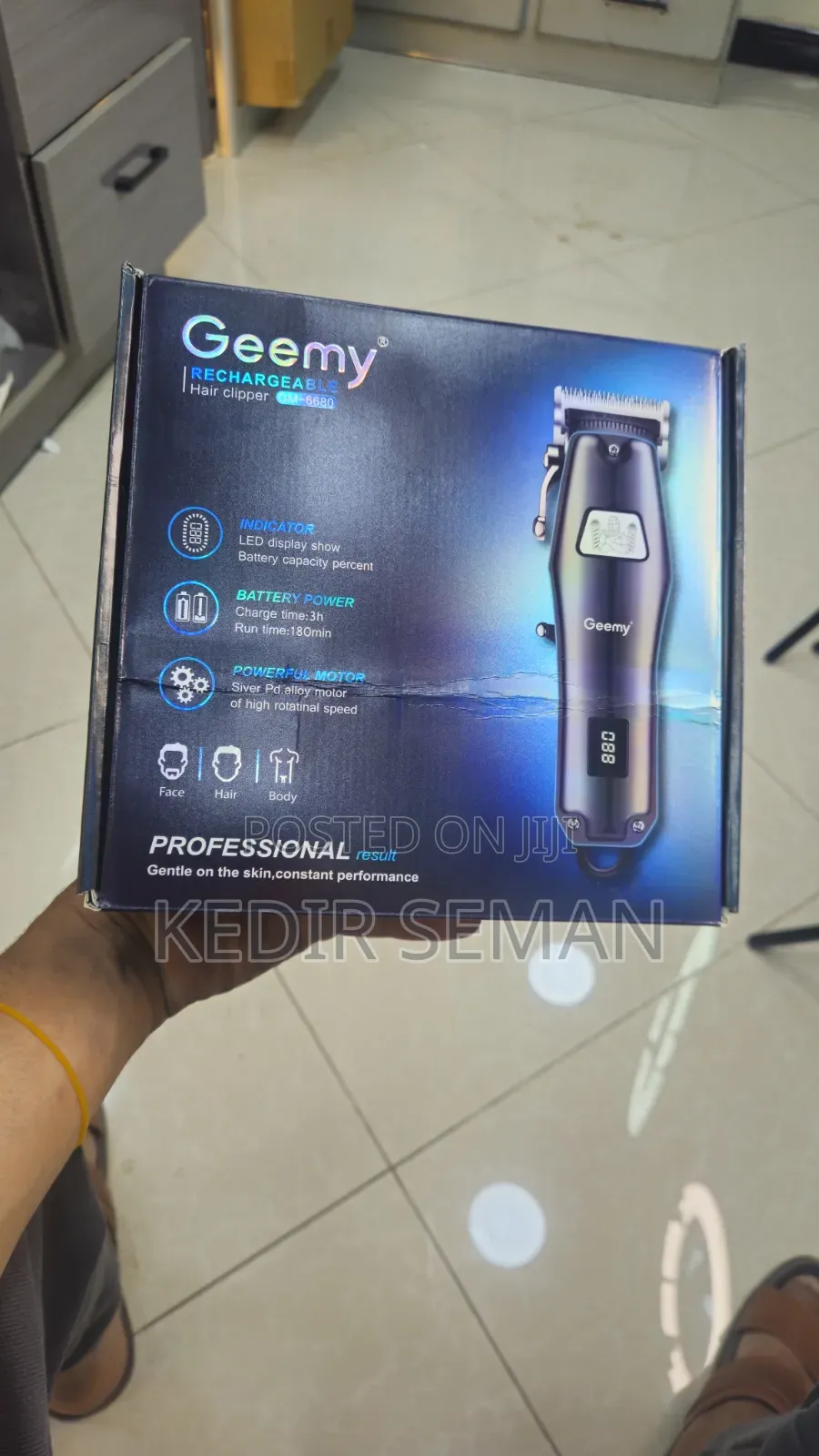 Geemy Rechargeable Hair Clipper Gm-6680