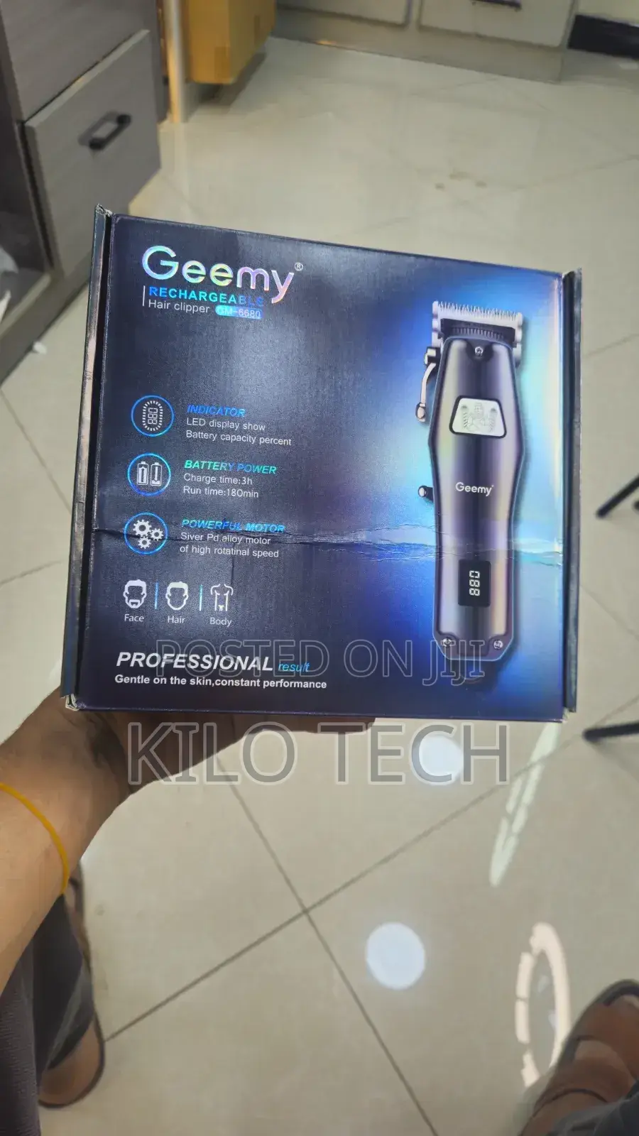 Geemy Rechargeable Hair Clipper Gm-6680